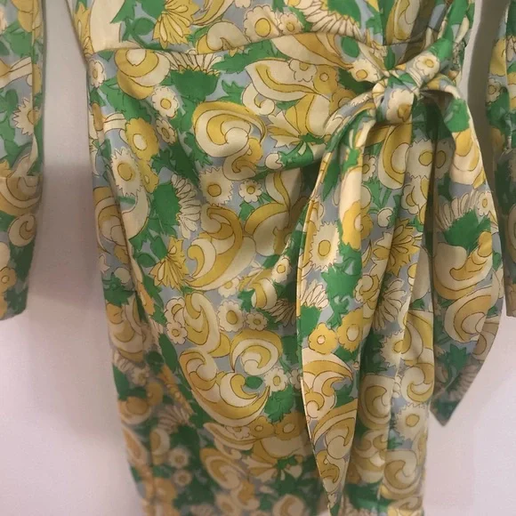 ZARA Floral Mini Wrap Dress with Satin Feel Size XS - Picture 6 of 16